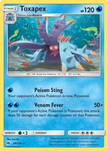 Toxapex trading card