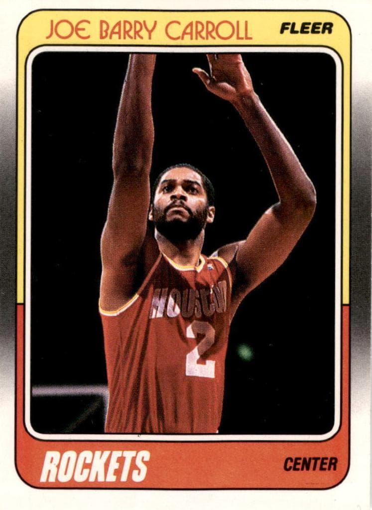 Joe Barry Carroll trading card