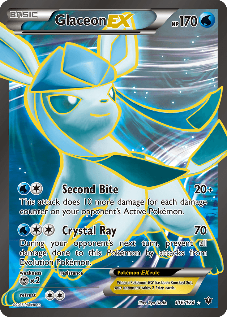 Glaceon EX 2016 Pokemon Fates Collide