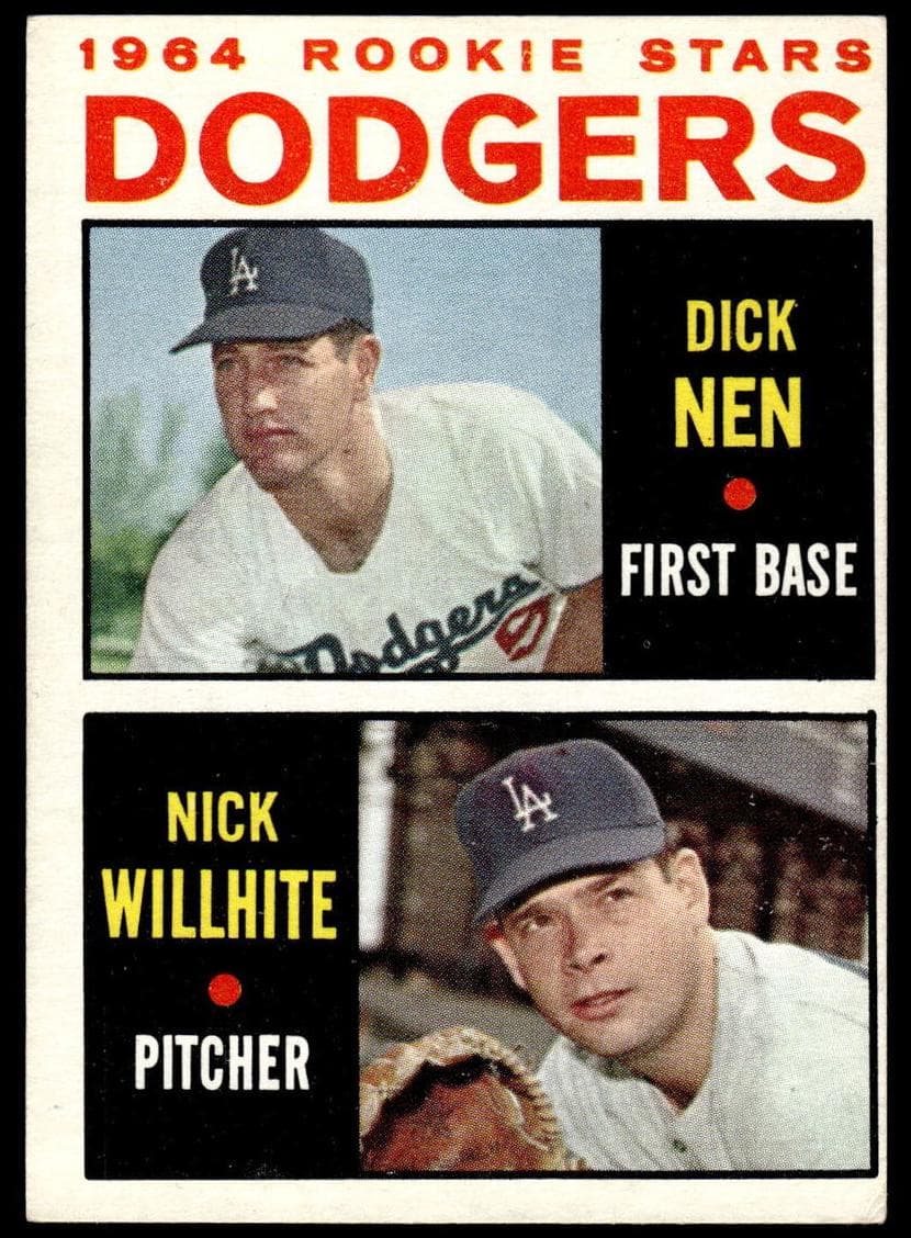 Dodgers 1964 Rookie Stars (Dick Nen / Nick Willhite) 1964 topps Topps