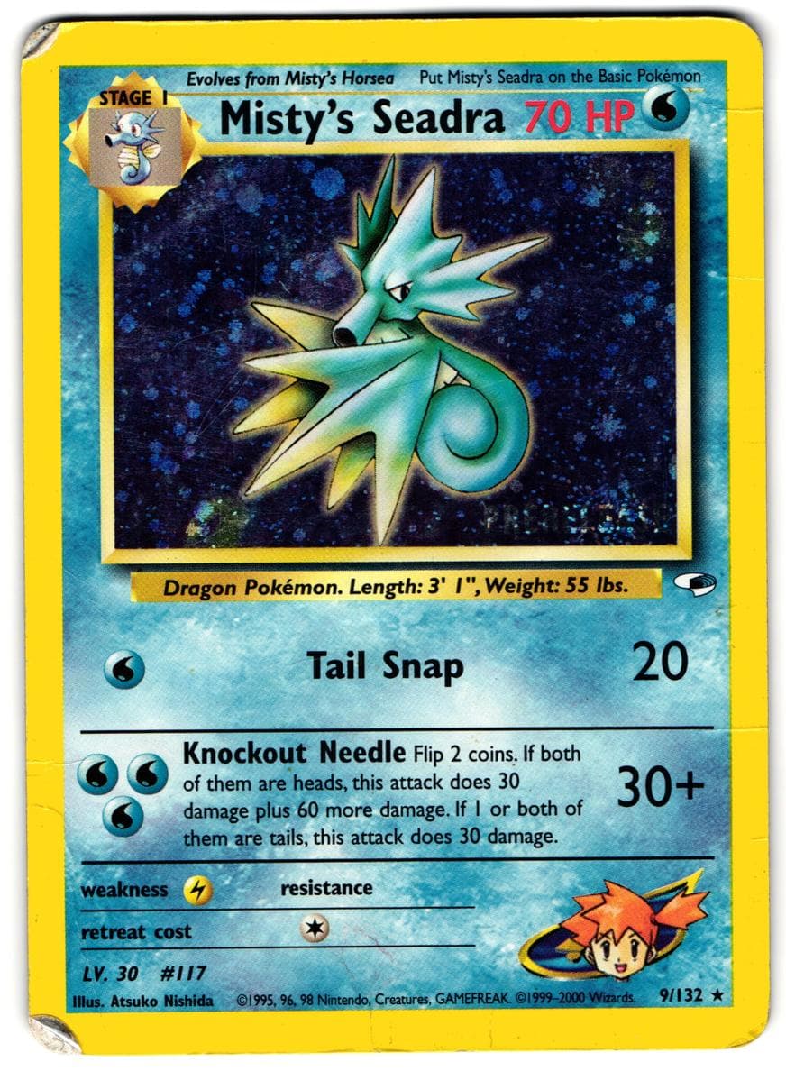 Misty's Seadra trading card