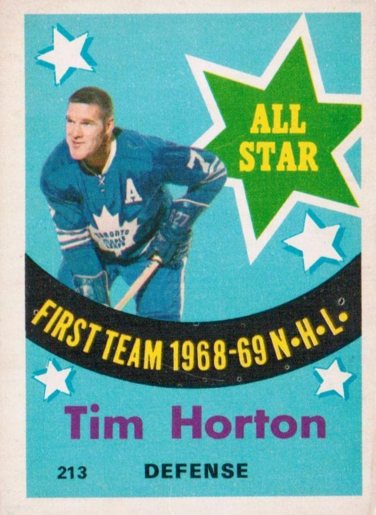 Tim Horton 1969 topps O-Pee-Chee