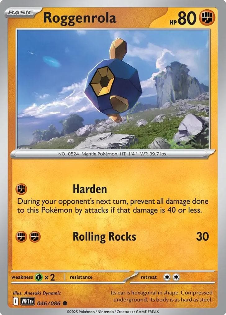 Roggenrola trading card