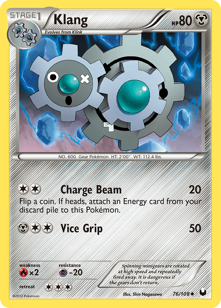 Klang 2012 Pokemon Dark Explorers Reverse Holo