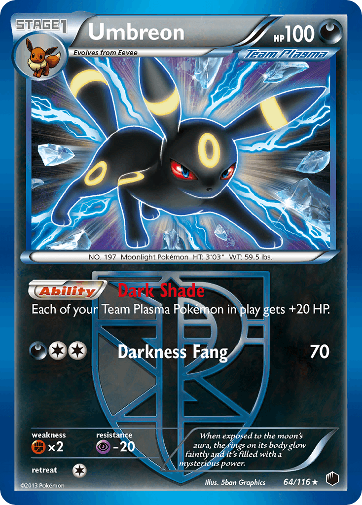 Umbreon 2013 Pokemon Plasma Freeze