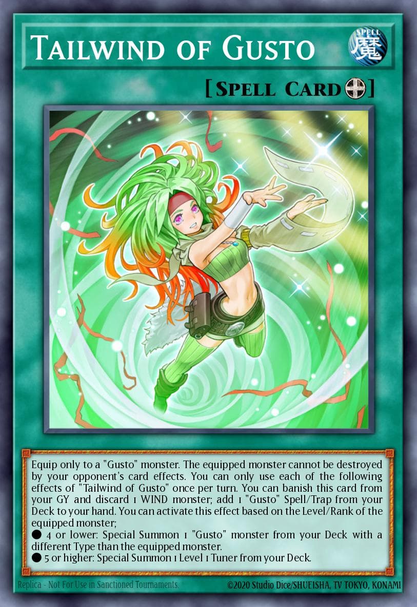 Tailwind of Gusto 2021 Yu-Gi-Oh! Dawn of Majesty 1st Edition