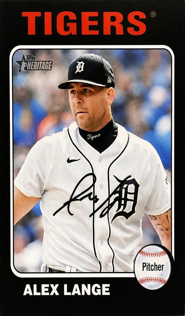 Alex Lange trading card