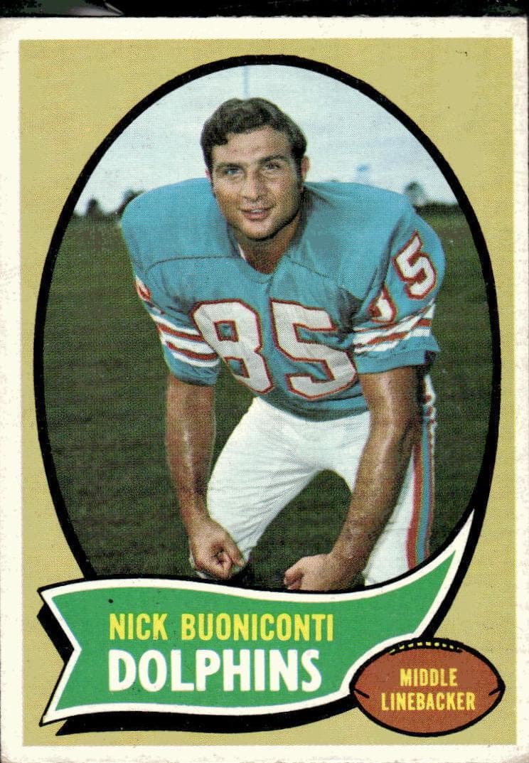 Nick Buoniconti 1970 topps Topps