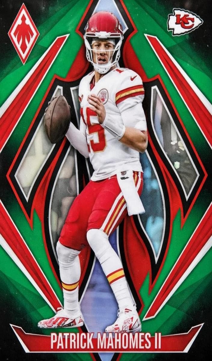 Patrick Mahomes II 2024 panini Phoenix Football Green Fade