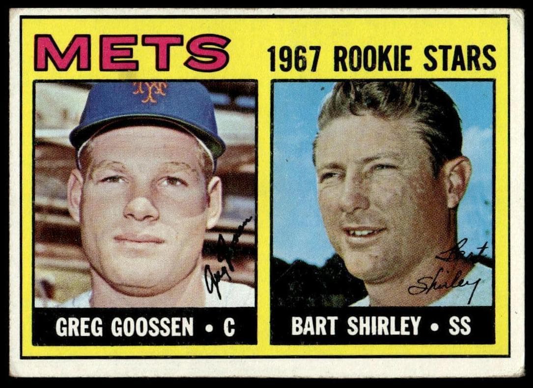 Mets 1967 Rookie Stars (Greg Goossen / Bart Shirley) 1967 topps Topps