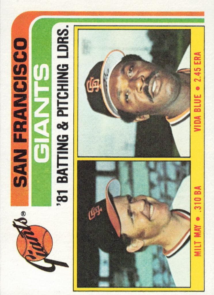 Giants Leaders / Checklist trading card