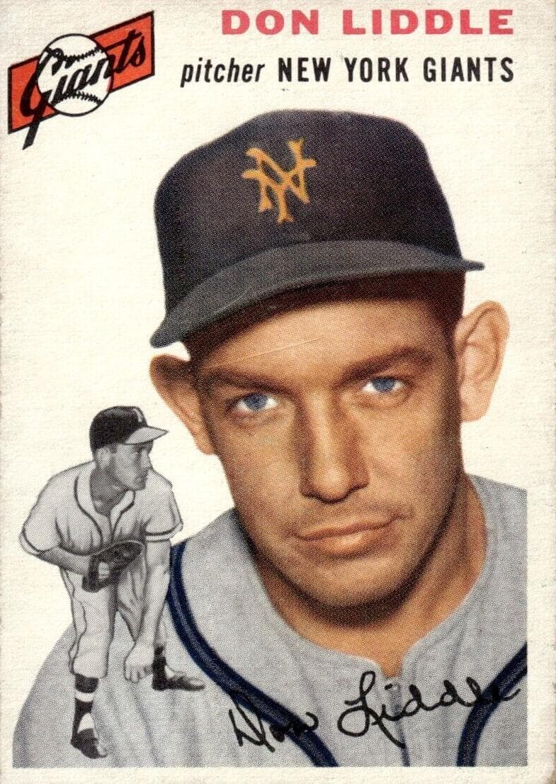 Don Liddle 1954 topps Topps