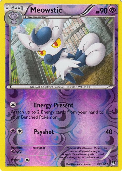 Meowstic trading card