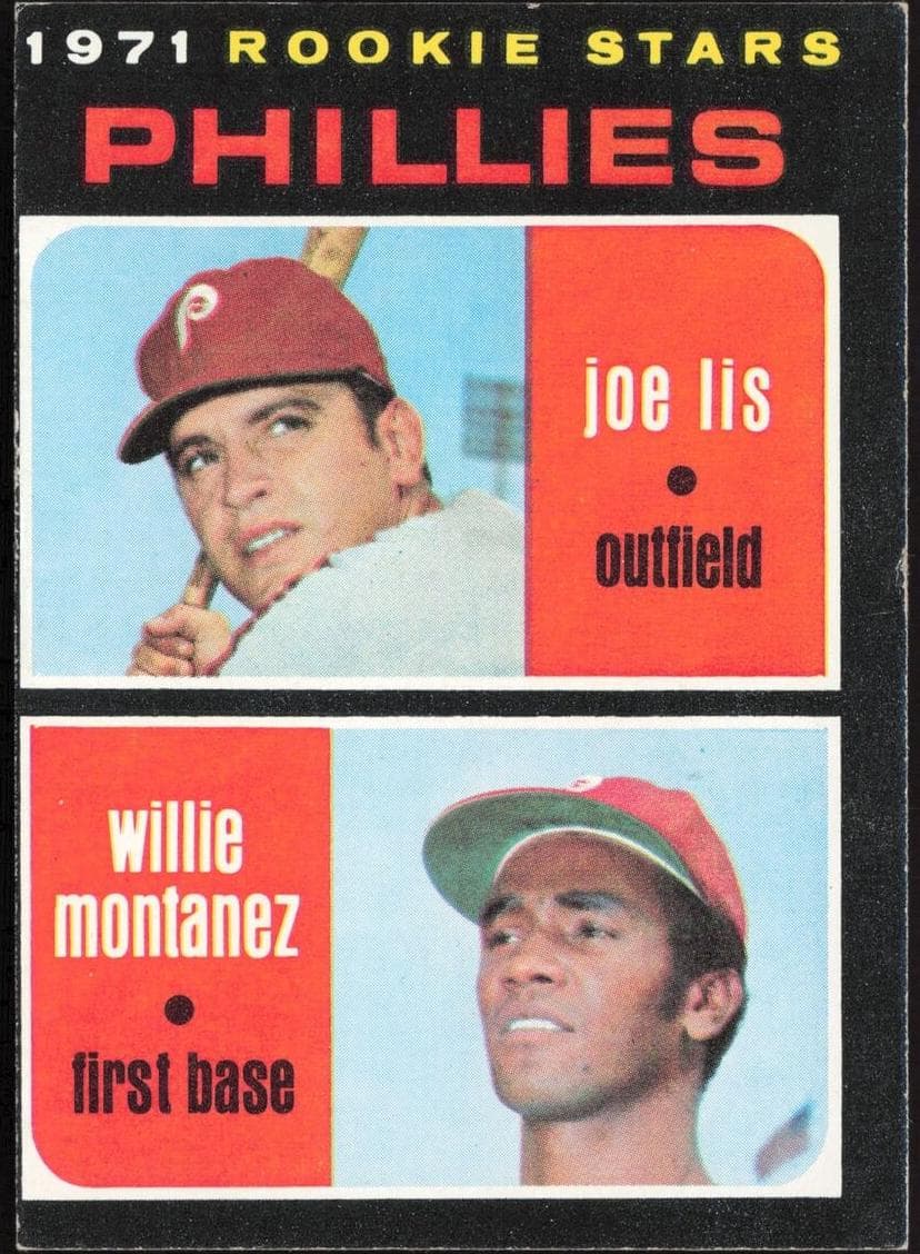 Phillies 1971 Rookie Stars (Joe Lis / Willie Montanez) 1971 topps Topps