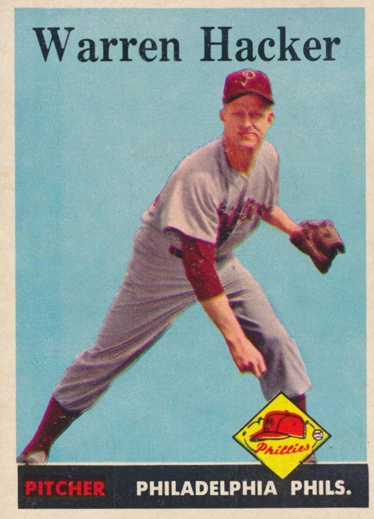 Warren Hacker 1958 topps Topps