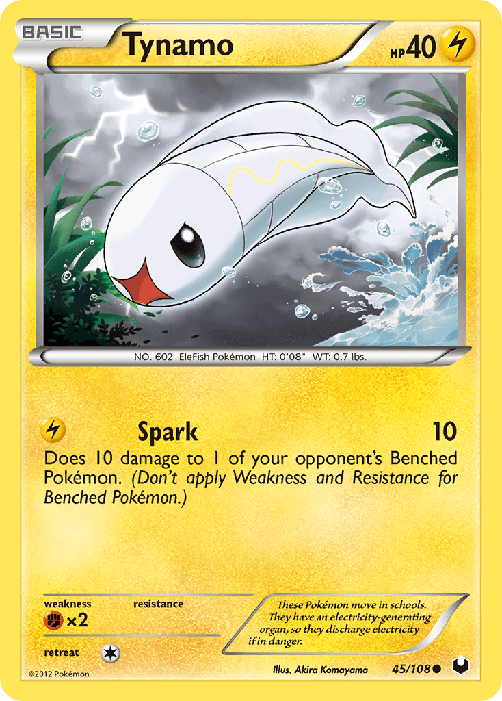Tynamo 2012 Pokemon Dark Explorers Reverse Holo