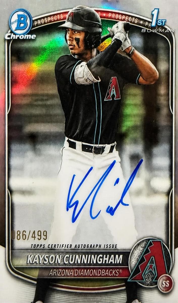 Kayson Cunningham 2025 bowman Bowman Draft Chrome