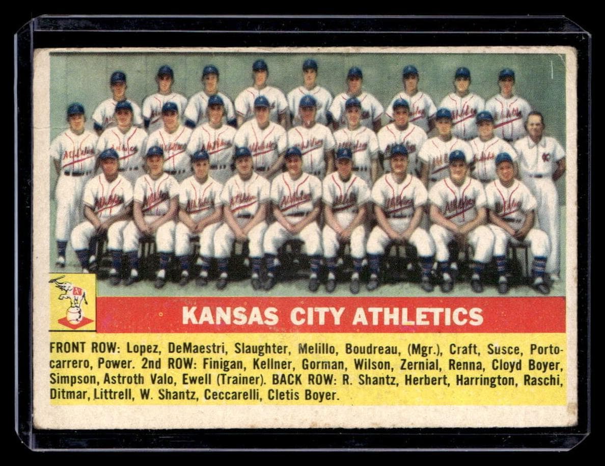 Kansas City Athletics Team Card #236