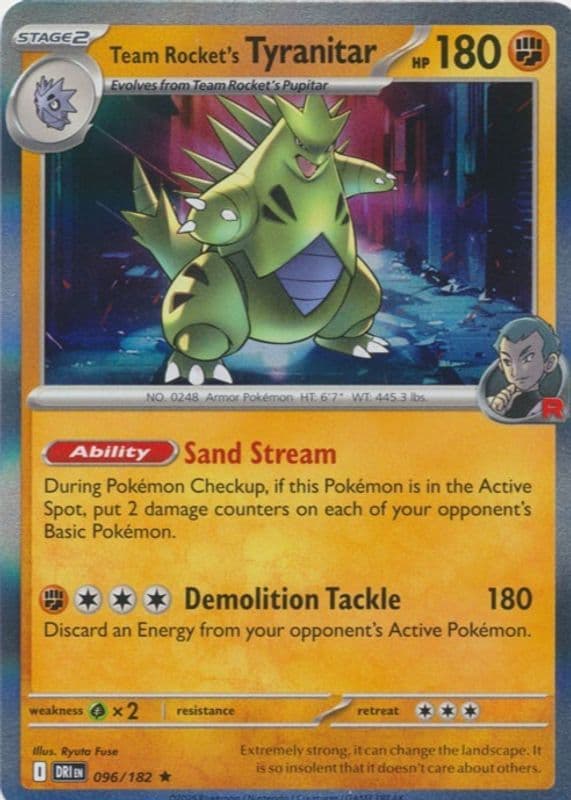 Team Rocket's Tyranitar trading card