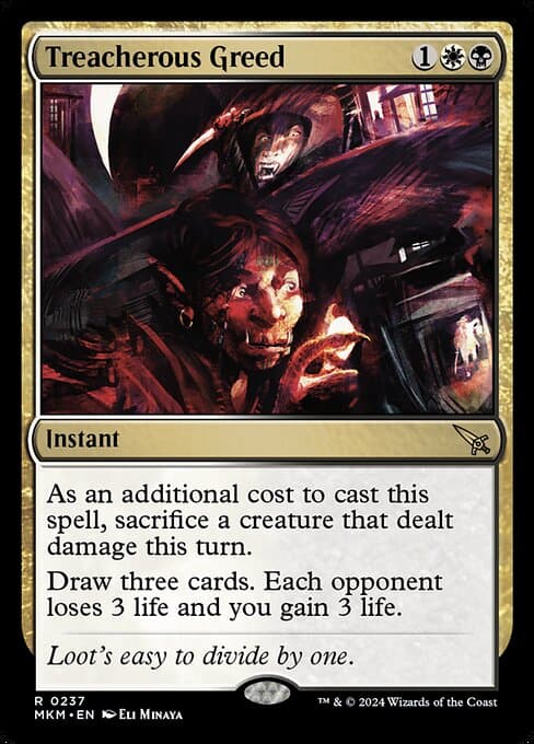 Treacherous Greed 2024 Magic: The Gathering Murders at Karlov Manor