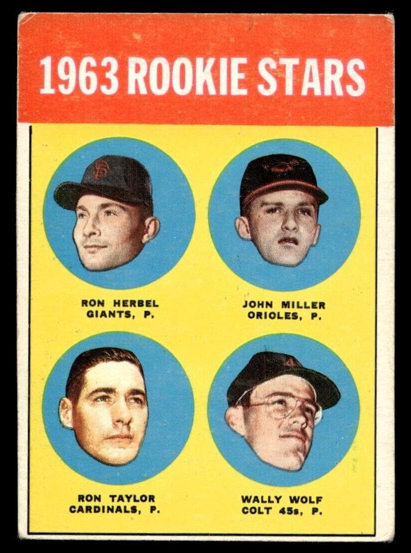 1963 Rookie Stars (Ron Herbel / John Miller / Ron Taylor / Wally Wolf) #208
