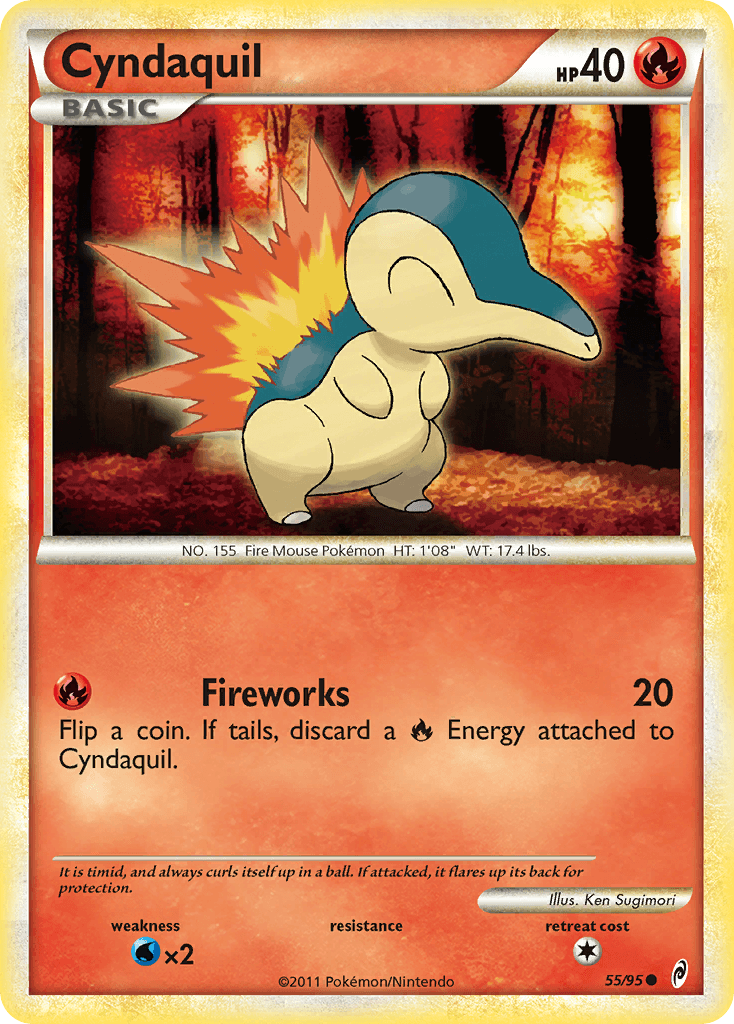 Cyndaquil 2011 Pokemon Call of Legends Reverse Holo