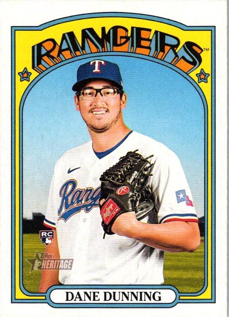 Dane Dunning 2021 topps Topps Heritage