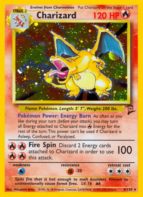Charizard 2000 Pokemon Base Set 2