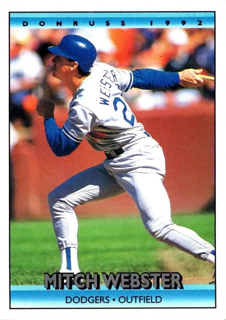 Mitch Webster 1992 panini Donruss