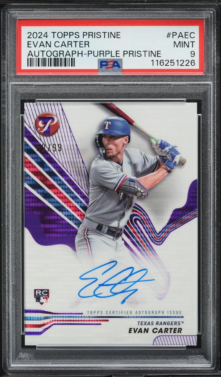 Evan Carter 2024 topps Topps Pristine