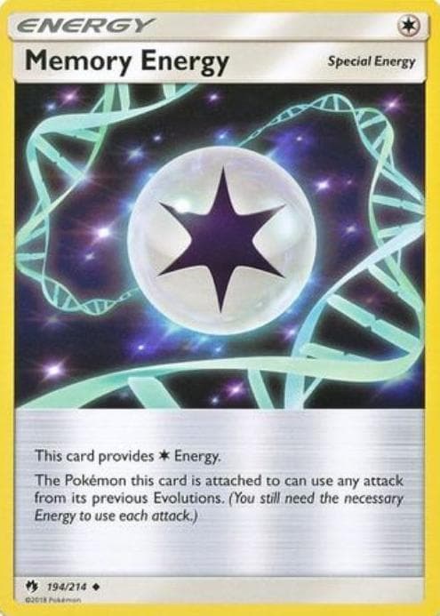 Memory Energy trading card