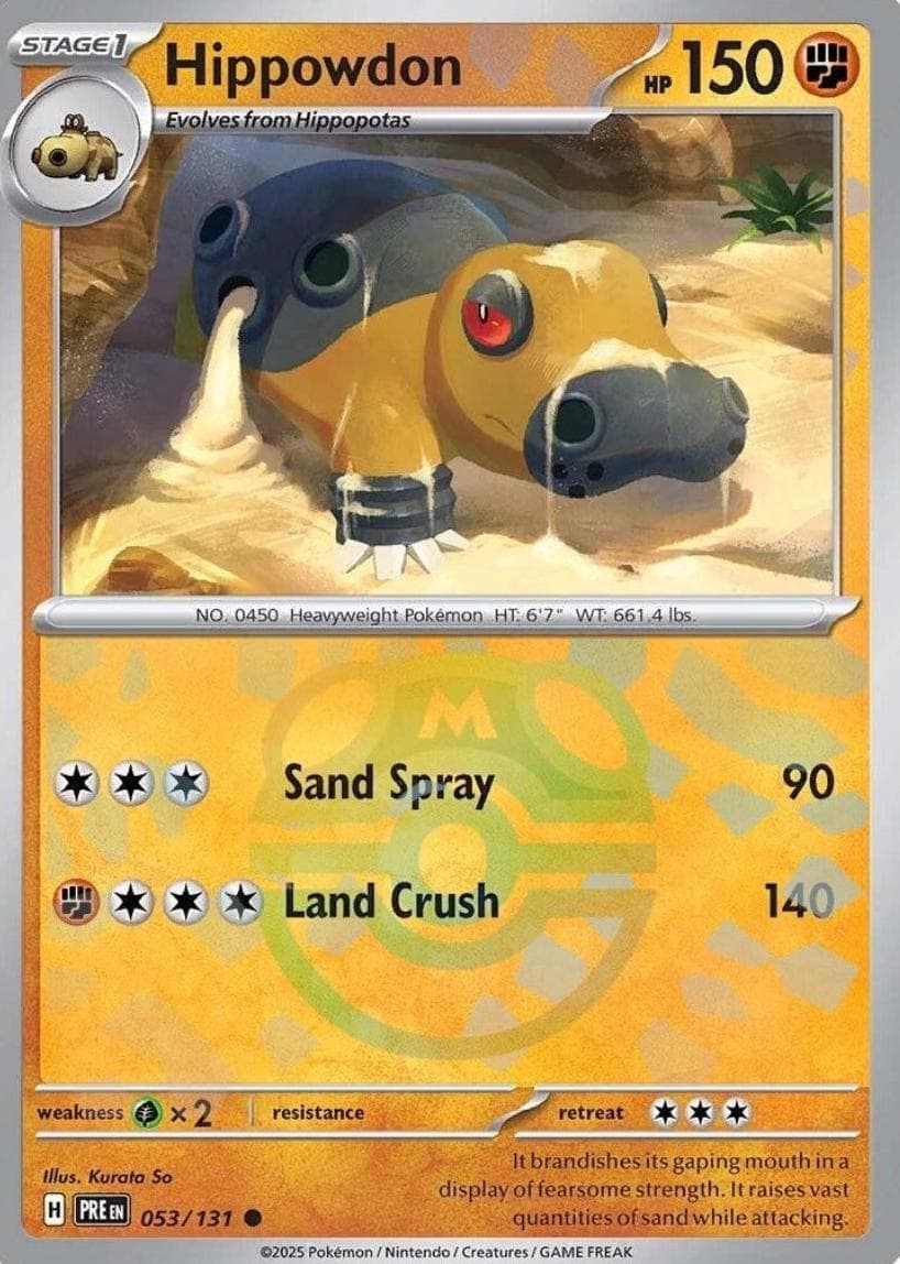 Hippowdon trading card