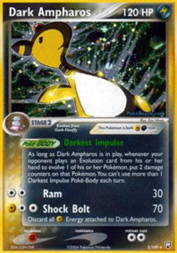 Dark Ampharos trading card