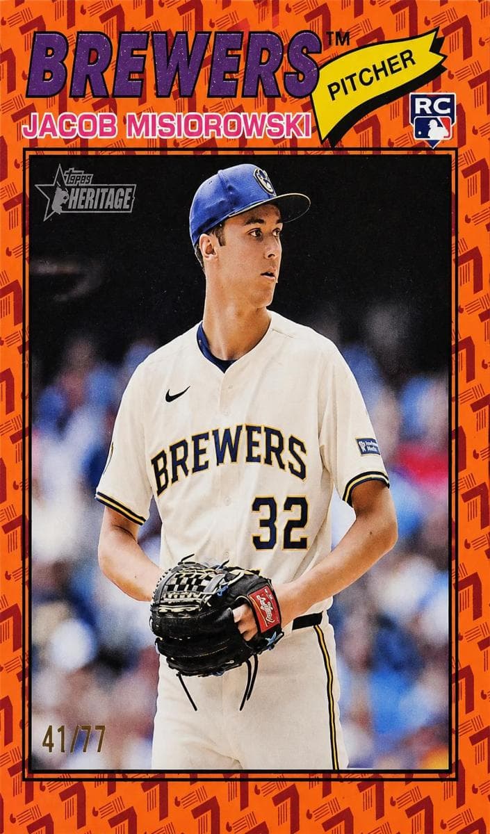Jacob Misiorowski 2026 Topps Heritage rookie card