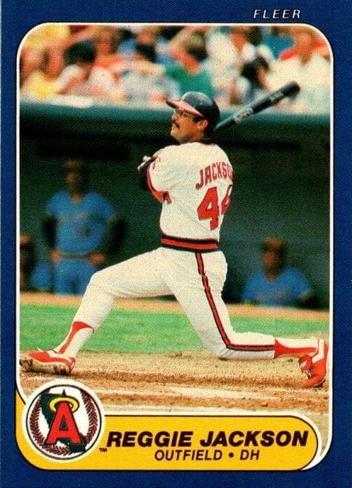 Reggie Jackson 1986 fleer Fleer