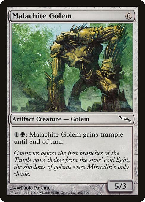 Malachite Golem 2003 Magic: The Gathering Mirrodin