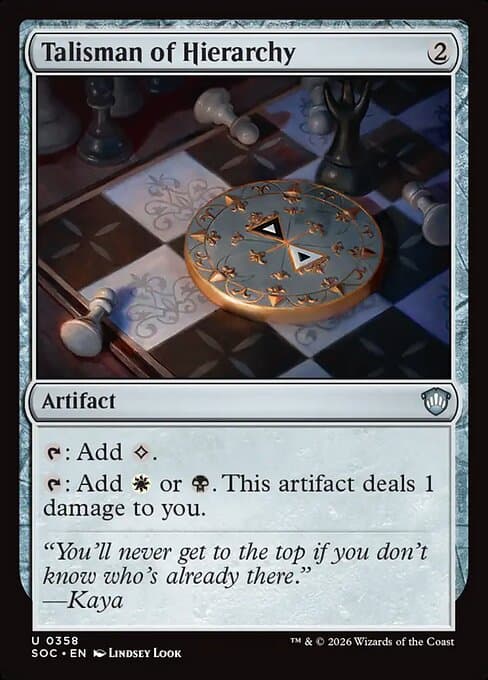 Talisman of Hierarchy 2019 Magic: The Gathering