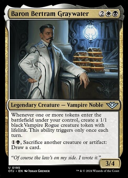 Baron Bertram Graywater 2024 Magic: The Gathering Outlaws of Thunder Junction