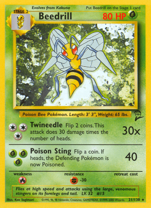 Beedrill 2000 Pokemon Base Set 2
