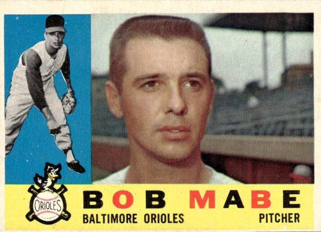 Bob Mabe 1960 topps Topps