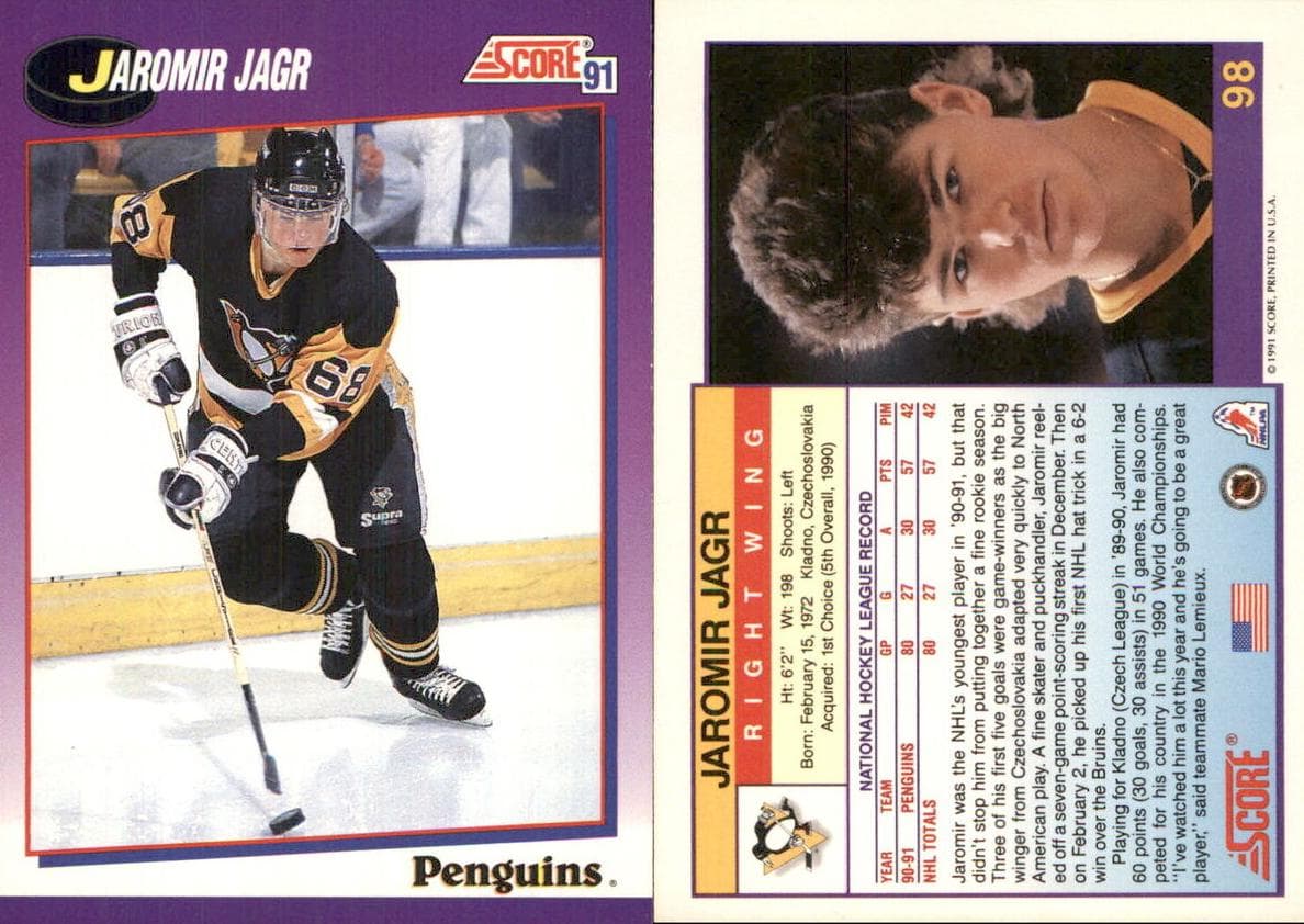 Jaromir Jagr 1991 score