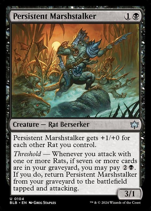 Persistent Marshstalker 2024 Magic: The Gathering Bloomburrow