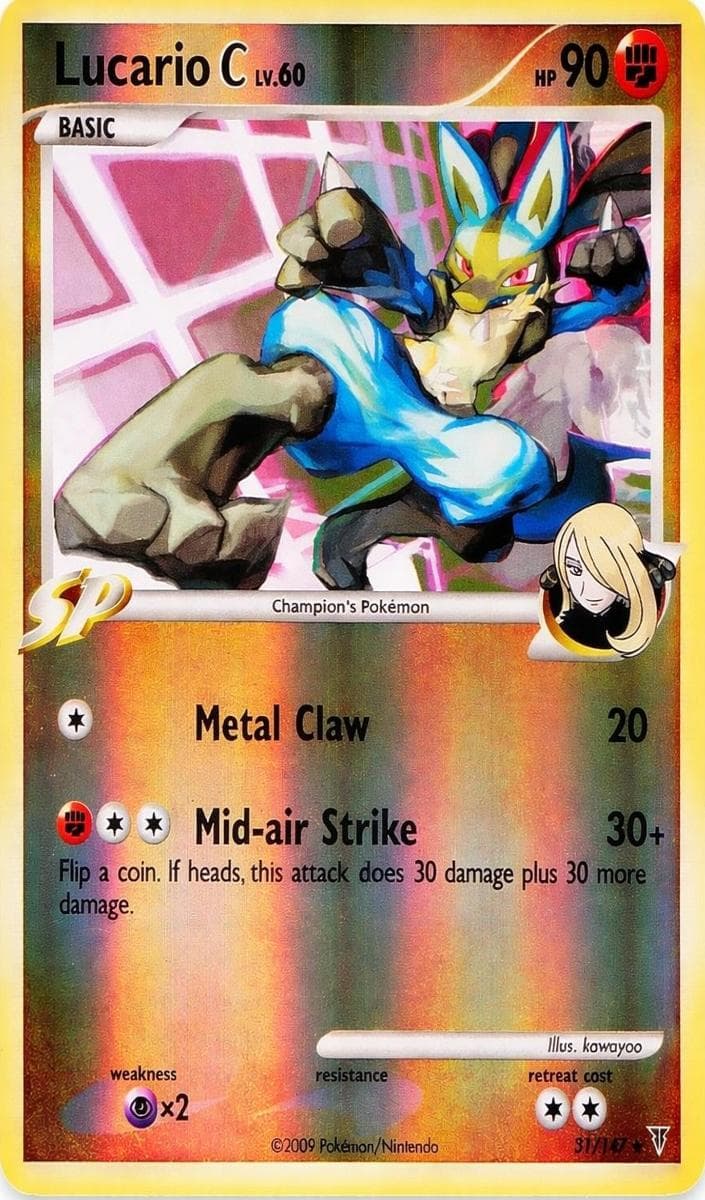 Lucario C trading card