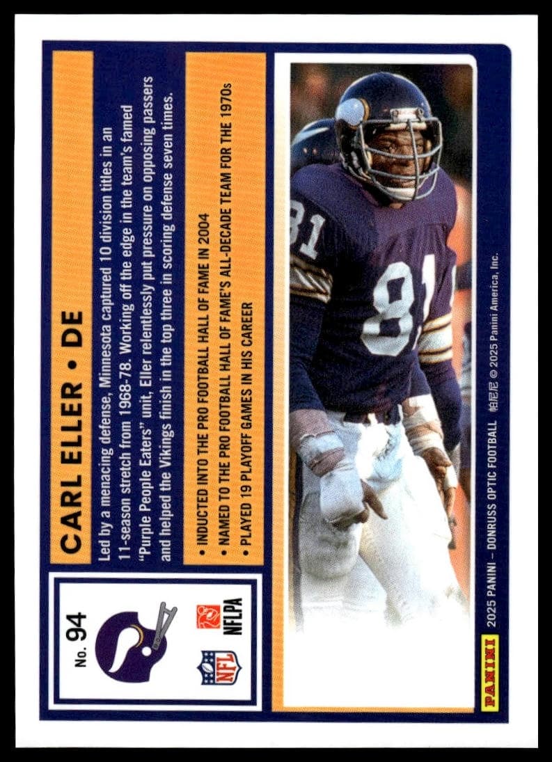 Carl Eller trading card