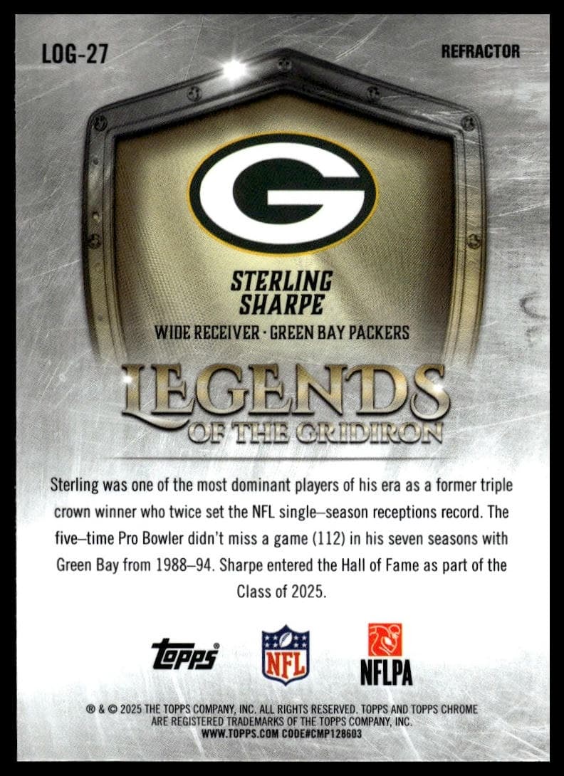 Sterling Sharpe trading card