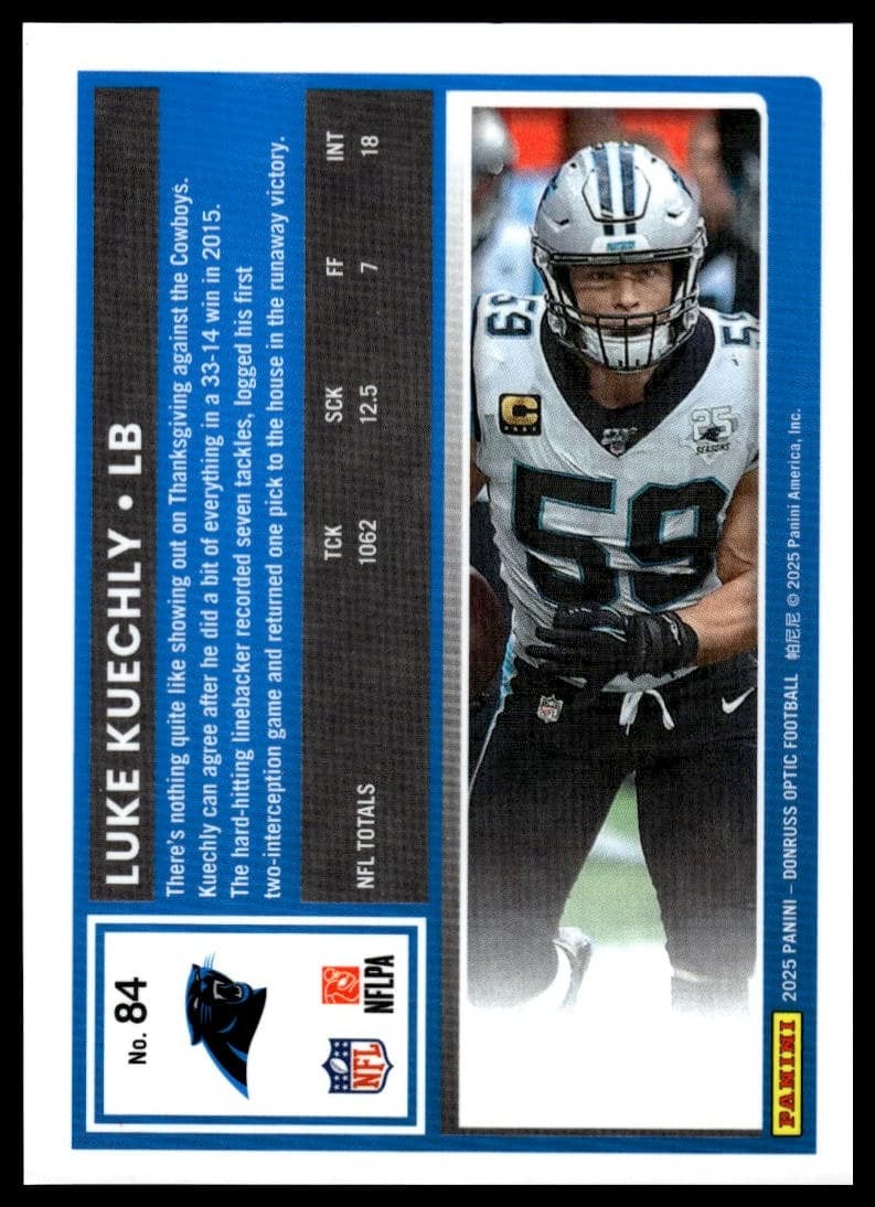 Luke Kuechly trading card
