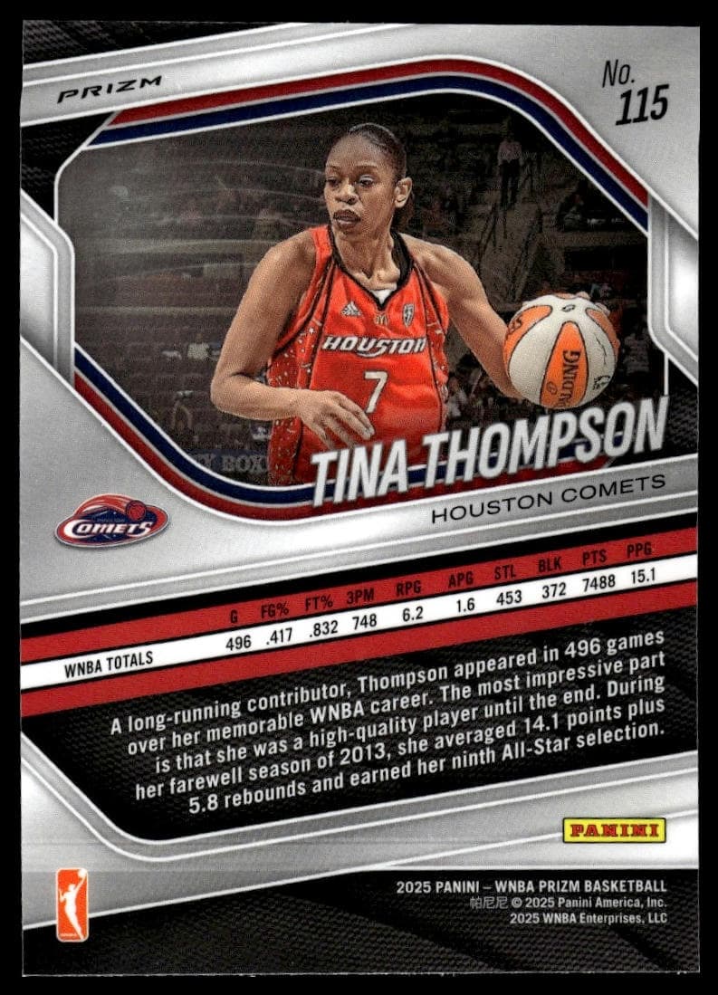 Tina Thompson trading card