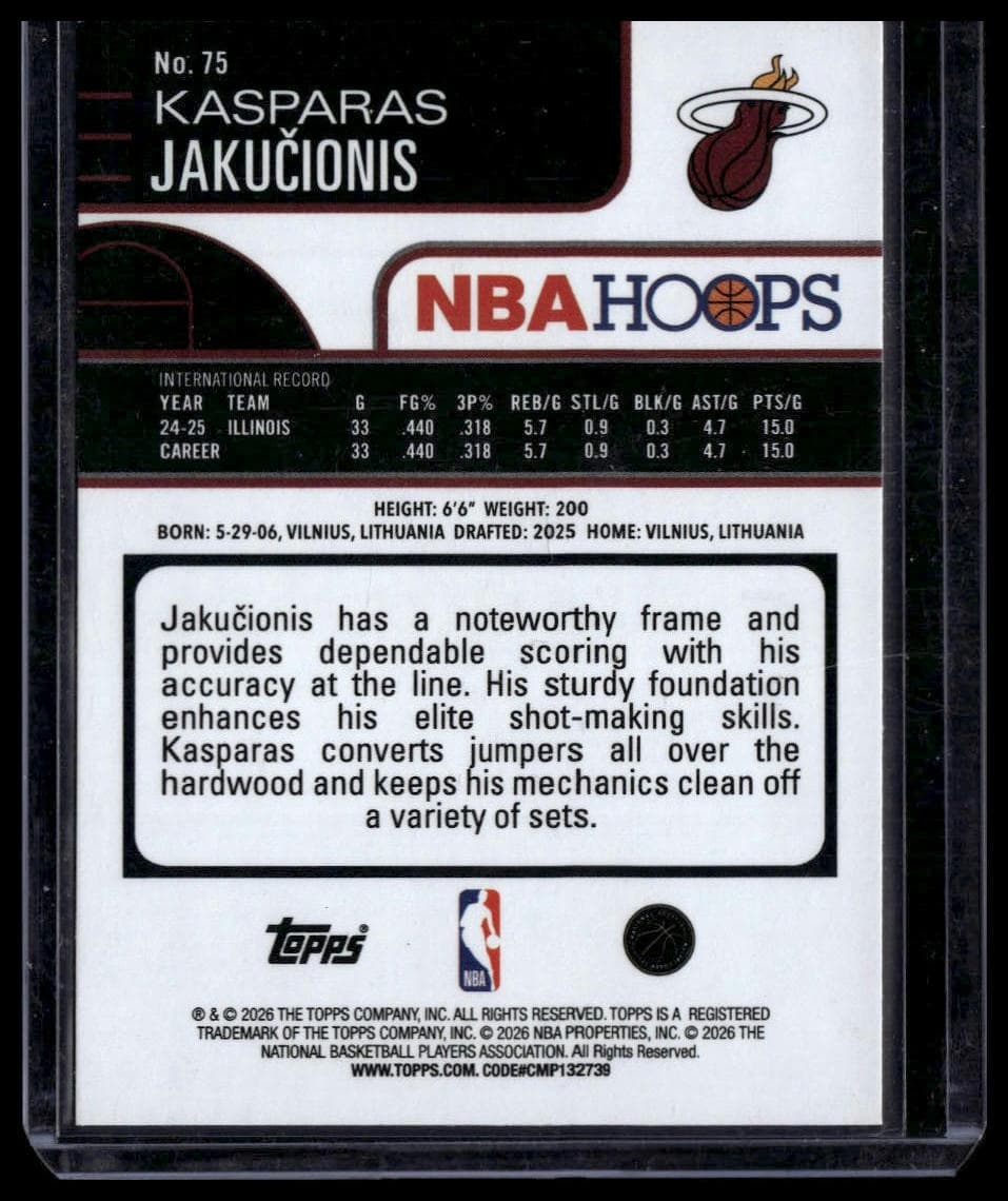 Kasparas Jakučionis #75