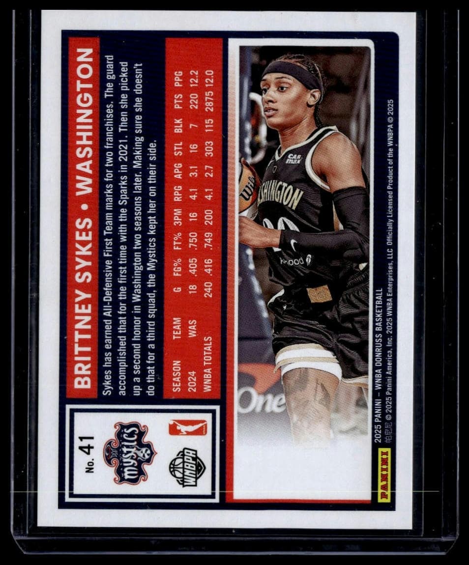 Brittney Sykes trading card