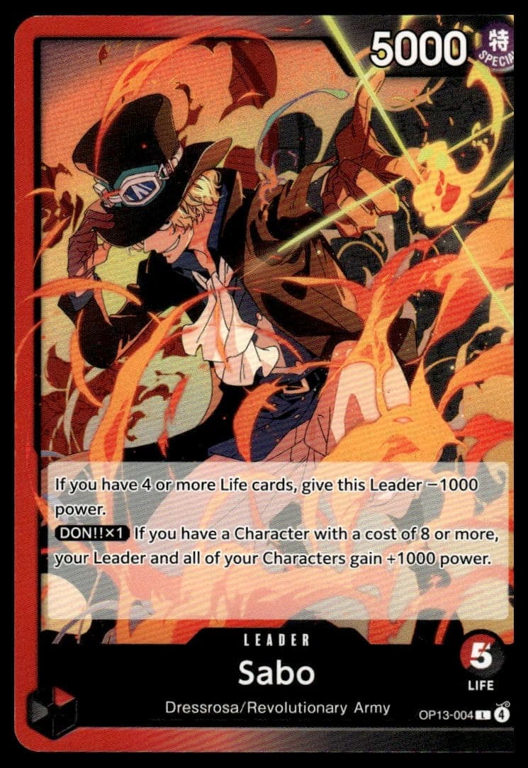 Sabo trading card